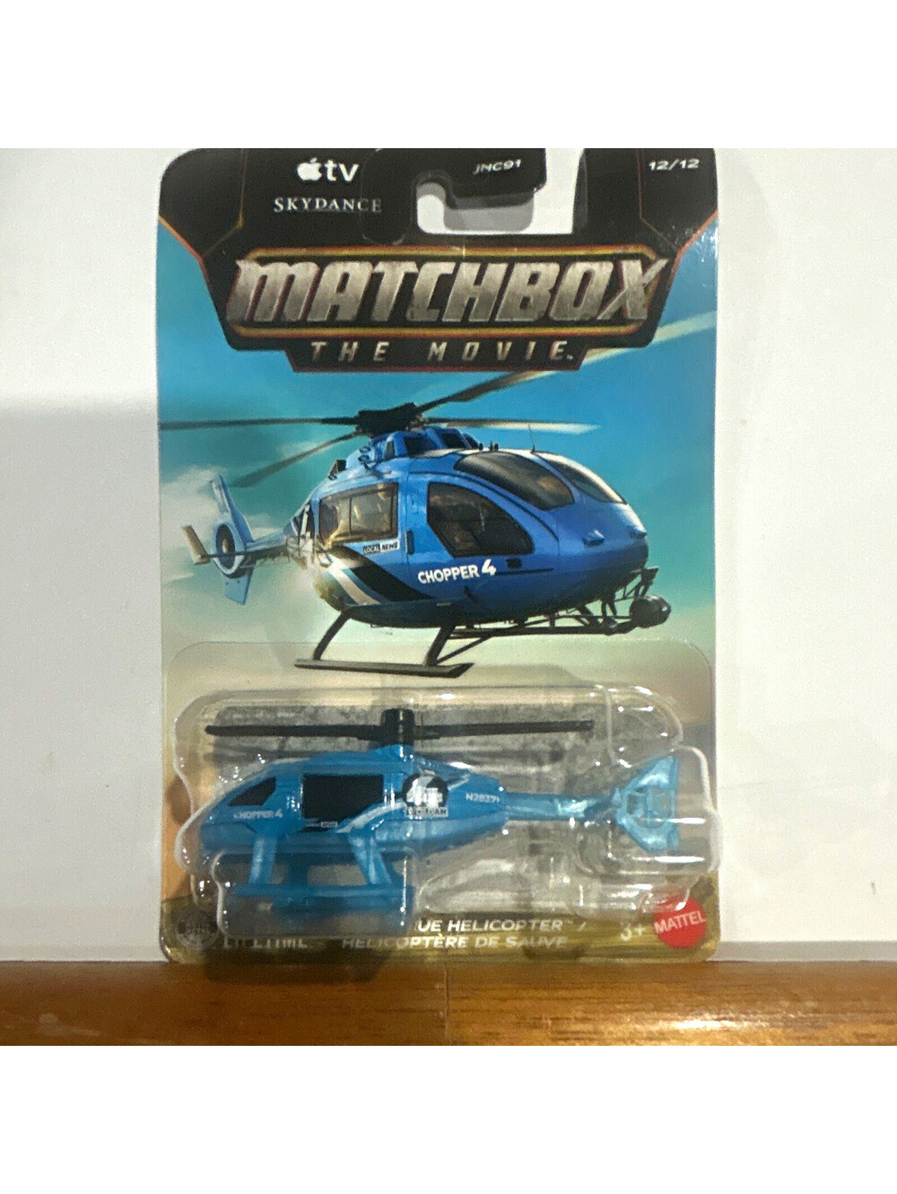 Matchbox The Movie MBX Rescue Helicopter 1:64 Blue Diecast Airbus H125 JHC01